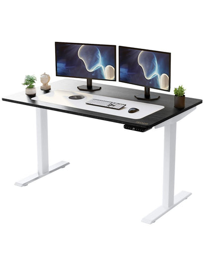 48" Adjustable Black and White Stainless Steel Standing Desk