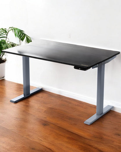 Adjustable Black and Gray Stainless Steel Rolling Standing Desk