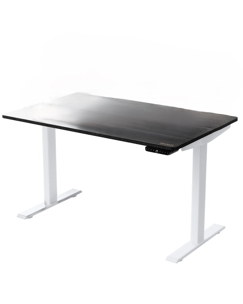 60" Adjustable Black and White Stainless Steel Standing Desk