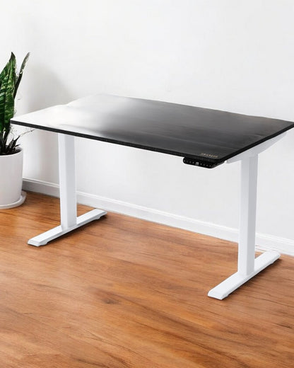 60" Adjustable Black and White Stainless Steel Standing Desk