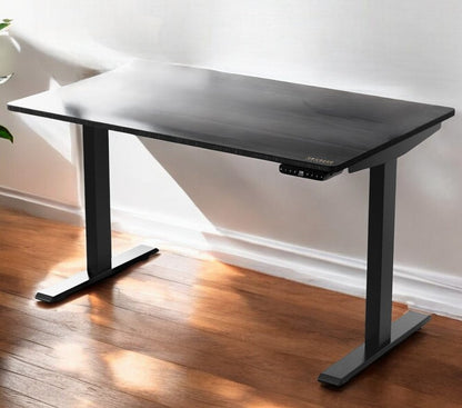 48" Adjustable Black Stainless Steel Computer Desk