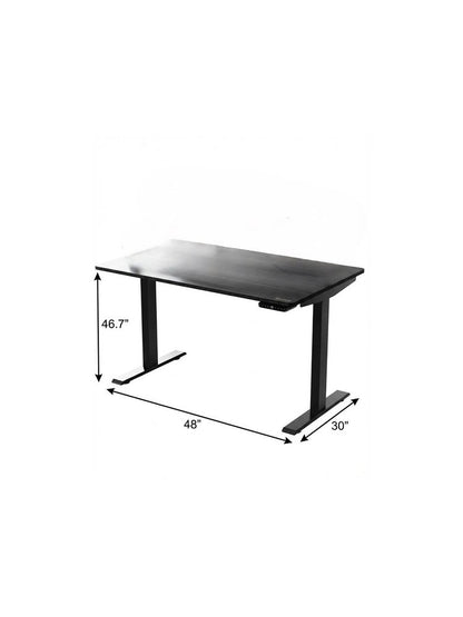 48" Adjustable Black Stainless Steel Computer Desk