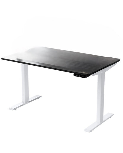 48" Adjustable Black and White Stainless Steel Computer Desk