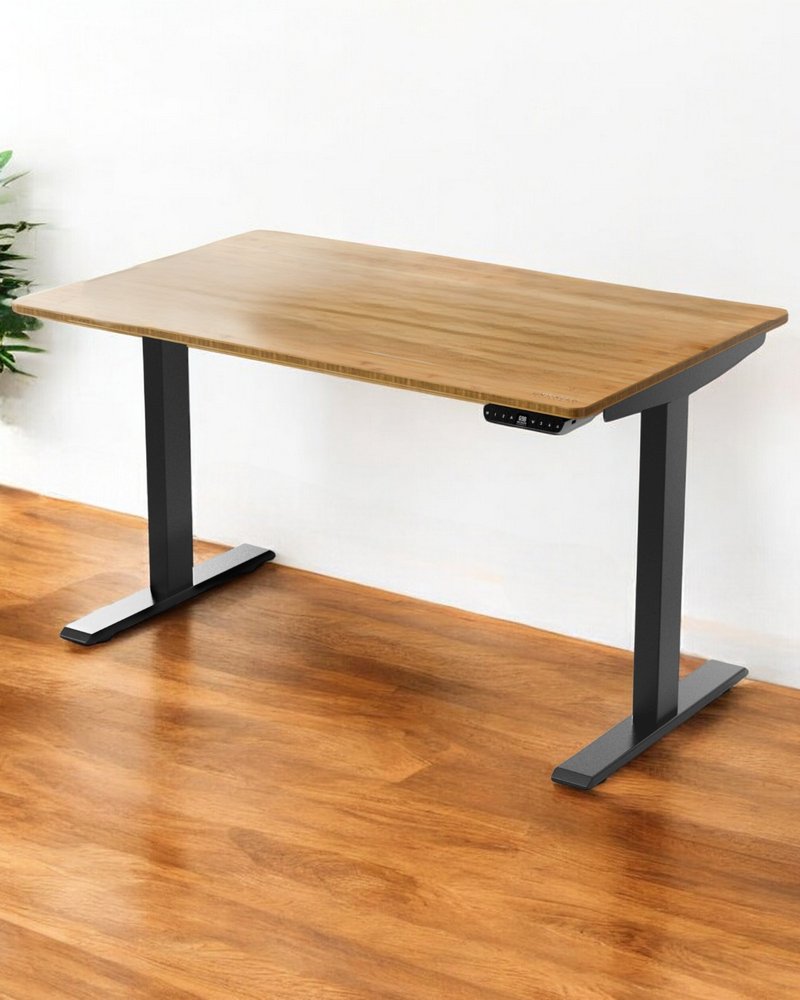 48" Adjustable Brown and Black Standing Desk