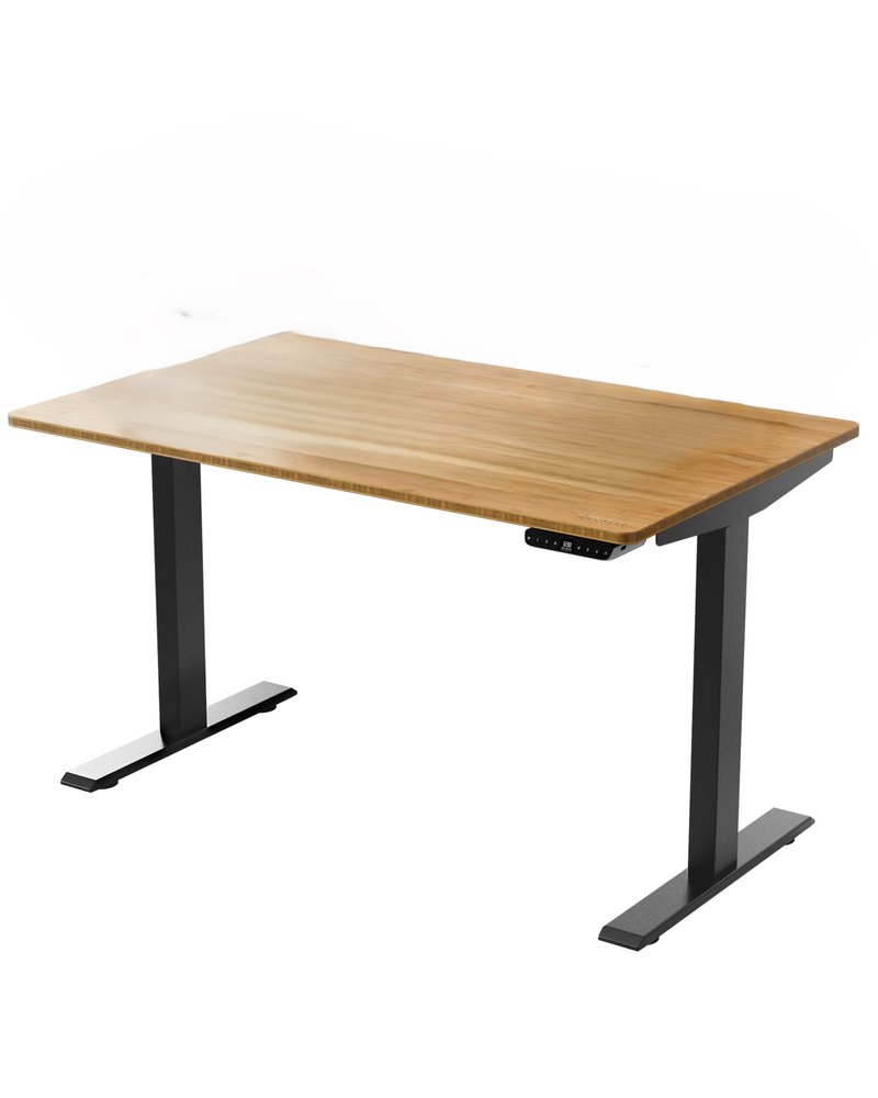 60" Adjustable Brown and Black Standing Desk