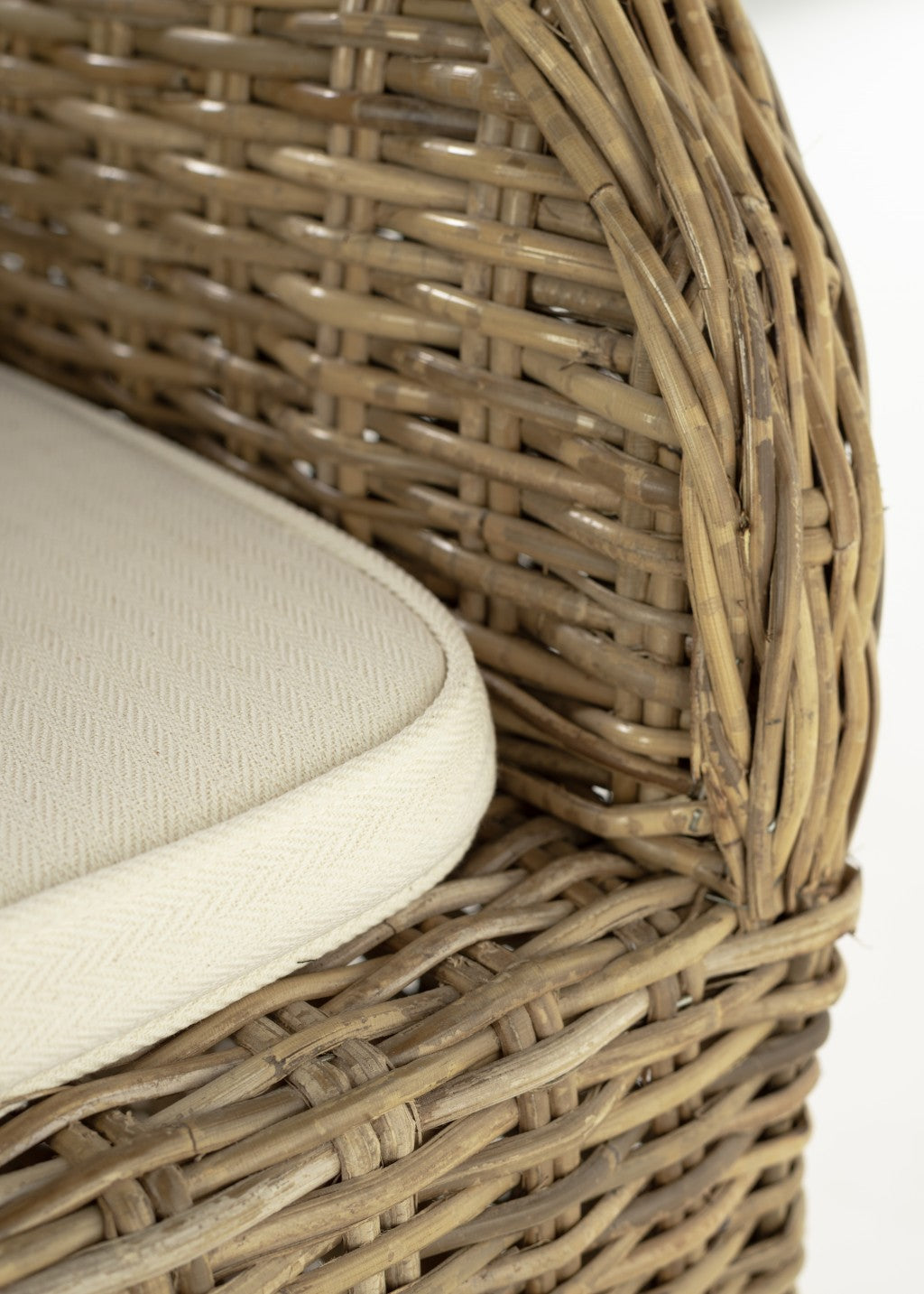 Set of Two Cream and Tan Dining Arm Chairs