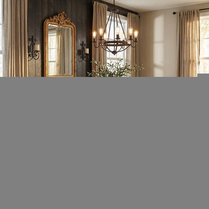 Set of Two Cream and Brown Dining Parsons Chairs