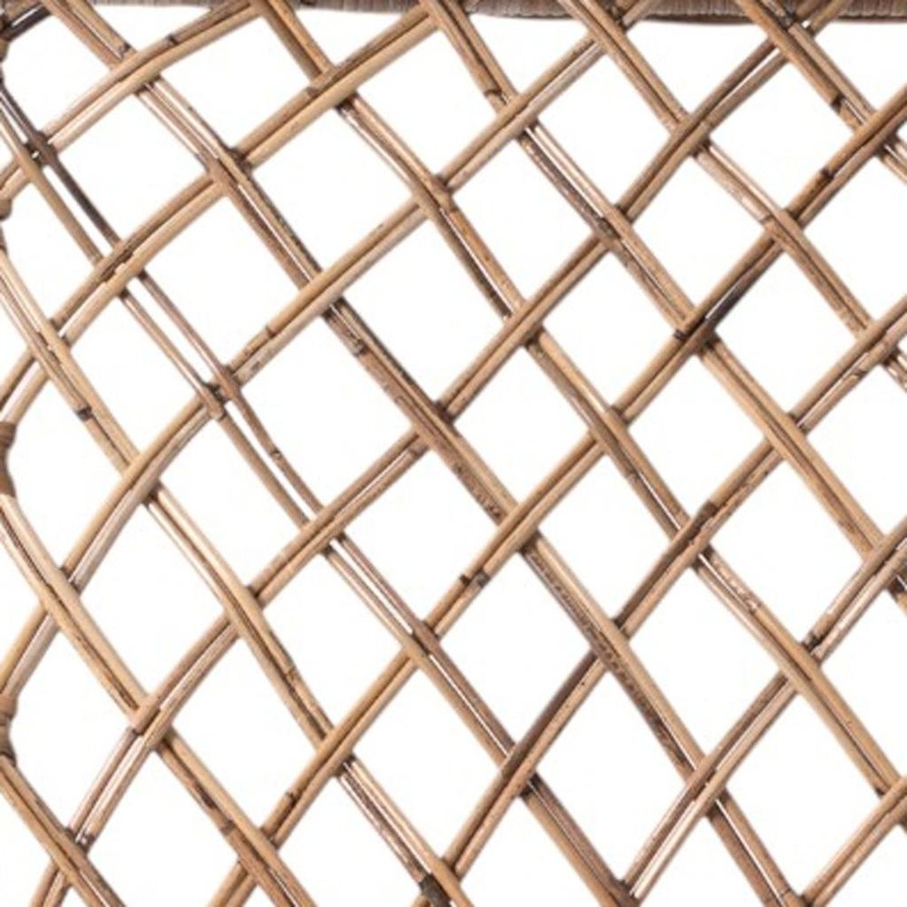 Set of Two Cream Woven Rattan Outdoor Accent Chairs