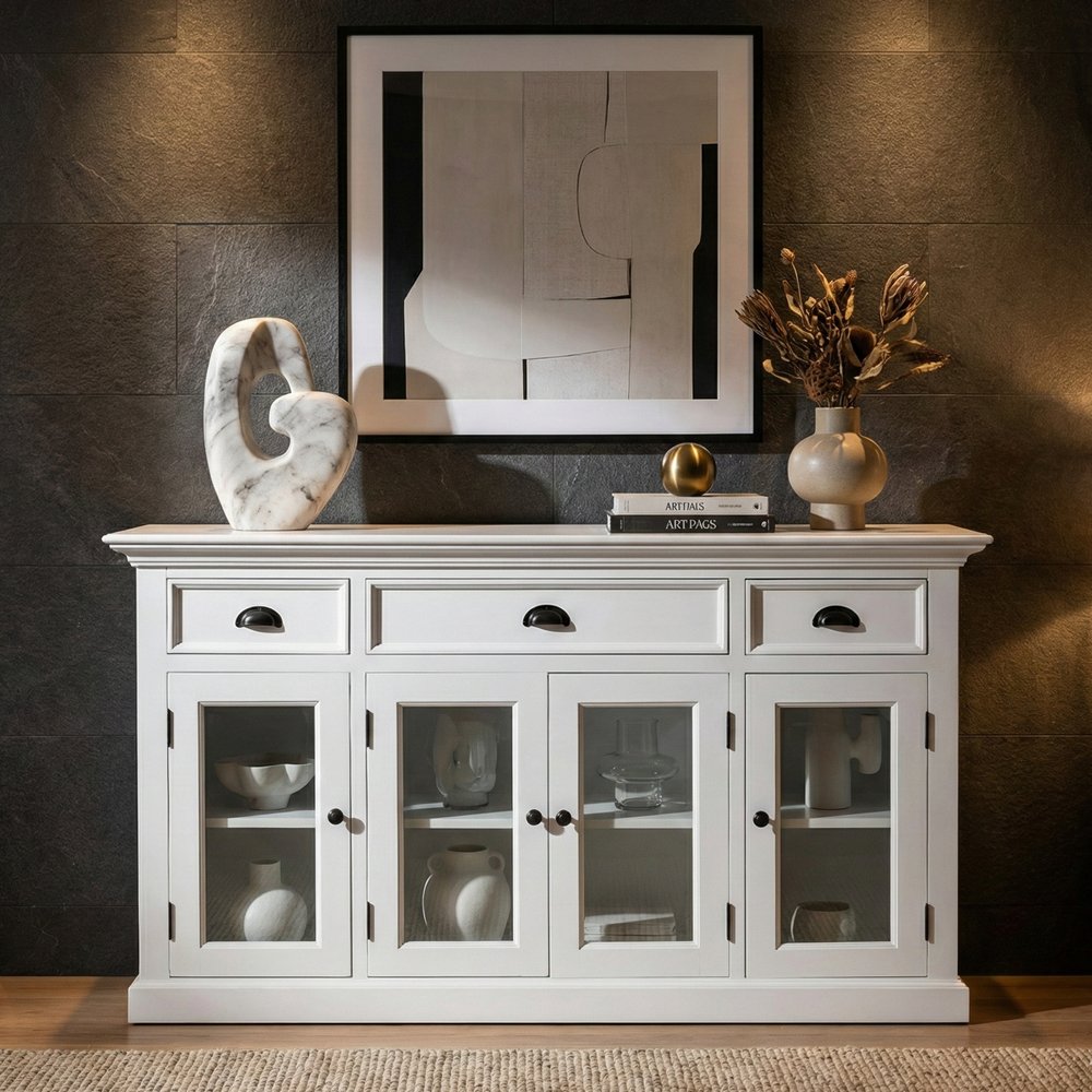 Modern Farmhouse White Buffet Server
