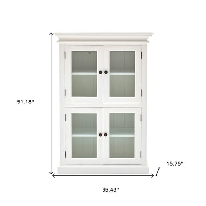 Classic White Two Level Storage Cabinet