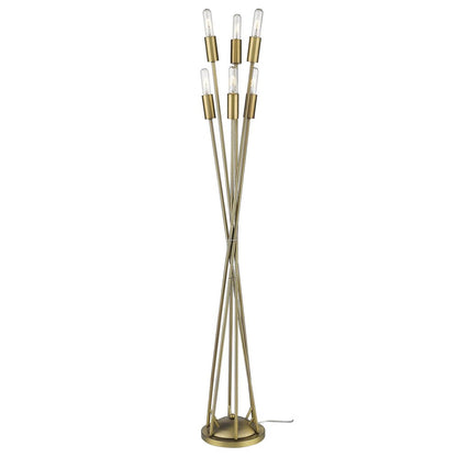 60" Six Light Torchiere Floor Lamp