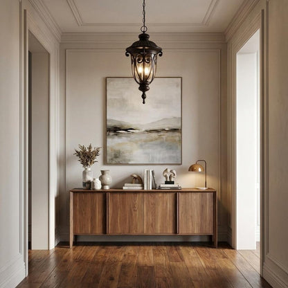 Naples 3-Light Marbelized Mahogany Hanging Light