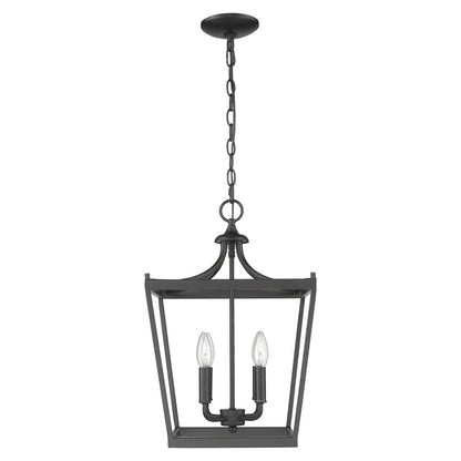 Black Metal Four Light Dimmable Ceiling Light