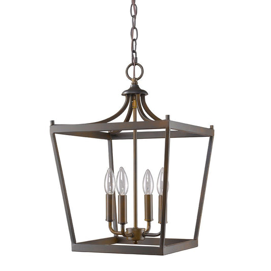 Brown Metal Four Light Dimmable Ceiling Light