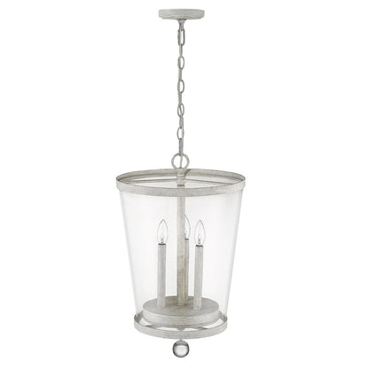 Callie 3-Light Country White Foyer Pendant
