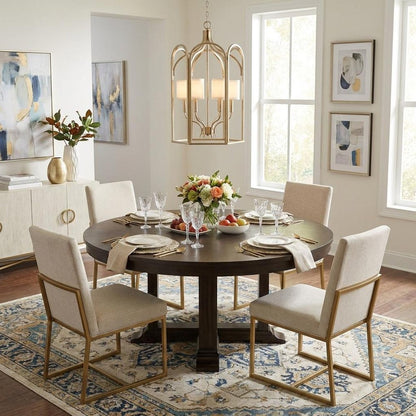Ellie 6-Light Washed Gold Foyer Pendant