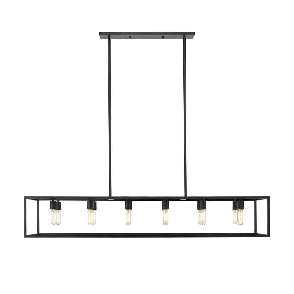 Cobar 12-Light Matte Black Island Pendant