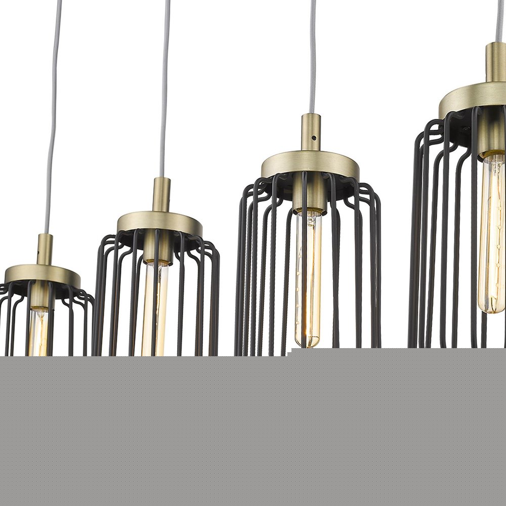 Reece 4-Light Aged Brass Island Pendant