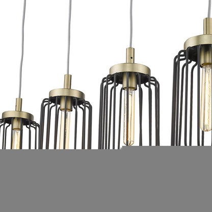 Reece 4-Light Aged Brass Island Pendant