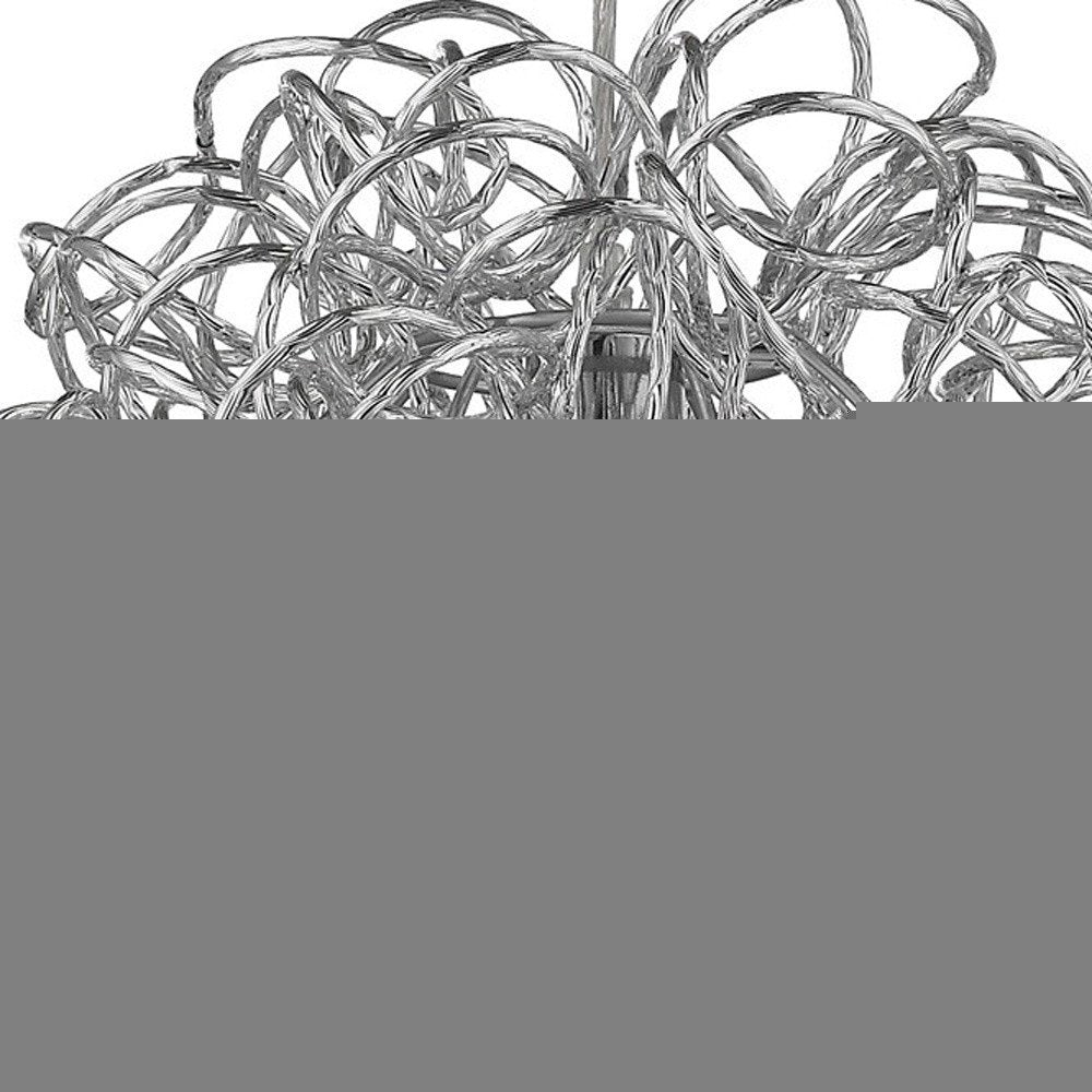 Mingle 1-Light Polished Chrome Pendant With Faceted Chrome Aluminum Wire Shade