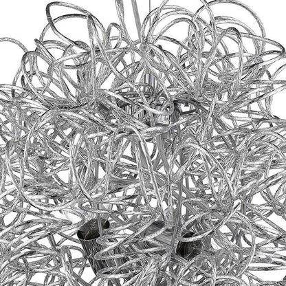 Silver Metal Wire Four Light Dimmable Ceiling Light