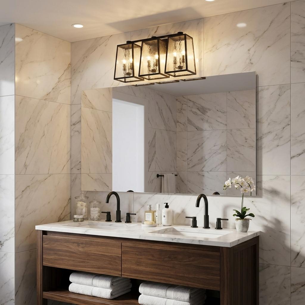 Hirche 4-Light Matte Black Wall Light