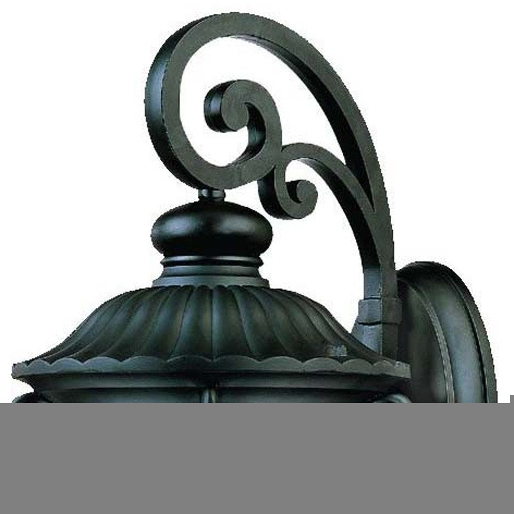 Naples 3-Light Matte Black Wall Light