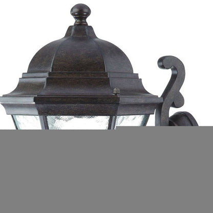 XL Antique Black Tapered Lantern Wall Light