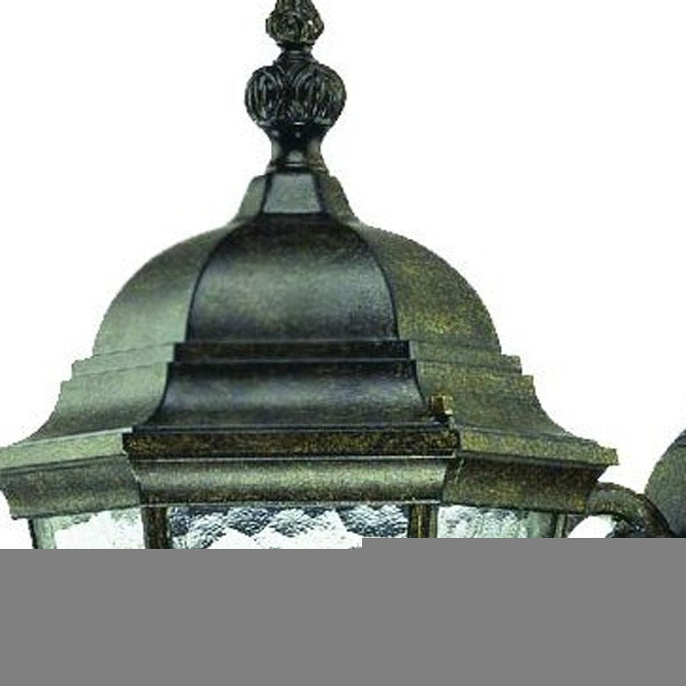 Two Light Antique Black Carousel Lantern Wall Light