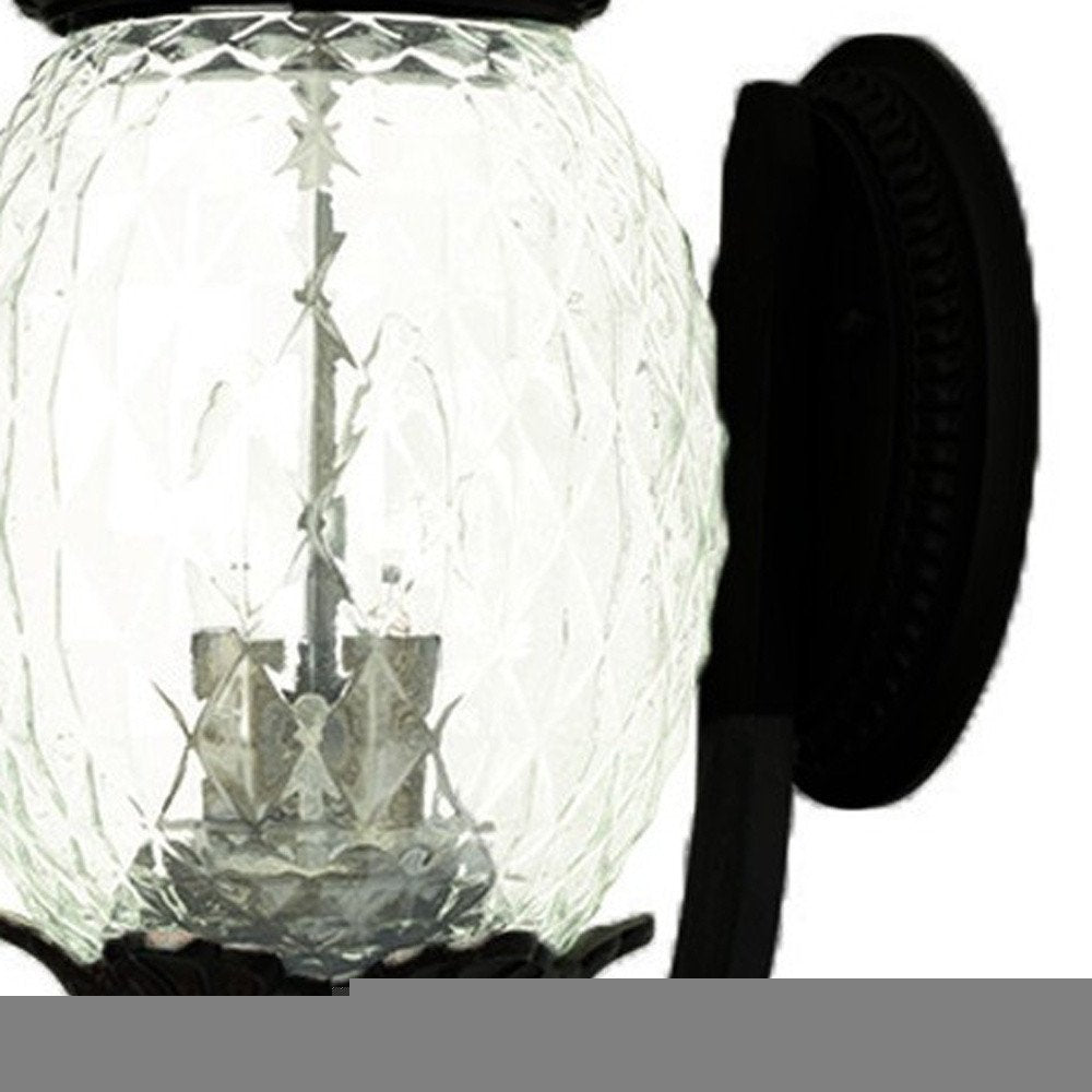 Matte Black Pineapple Wall Light