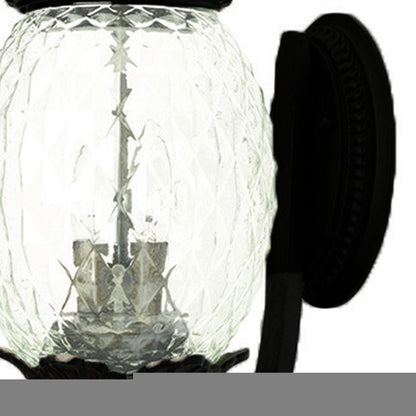 Matte Black Pineapple Wall Light