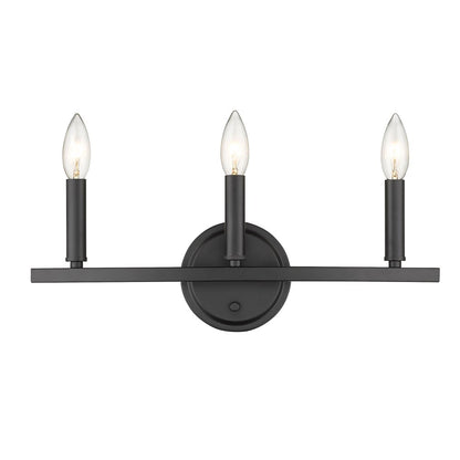 7" Black Metal Vanity Flush Mounted Sconce