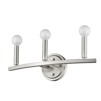 7" Silver Metal Vanity Flush Mounted Sconce