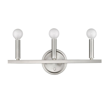 7" Silver Metal Vanity Flush Mounted Sconce