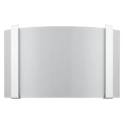 Polished Chrome Wall Sconce with Frosted Glass Shade