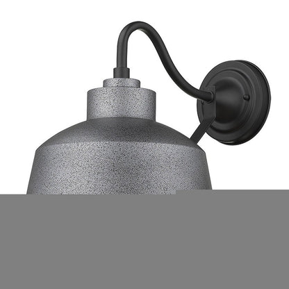 Pebbled Gray Bowl Shape Outdoor Wall Light