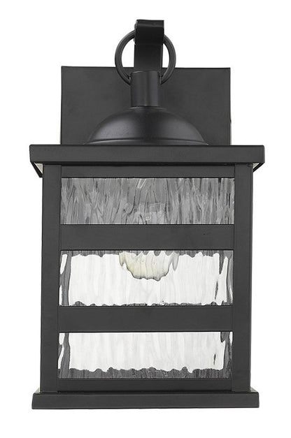 Glass panel Matte Black Outdoor Hanging Light