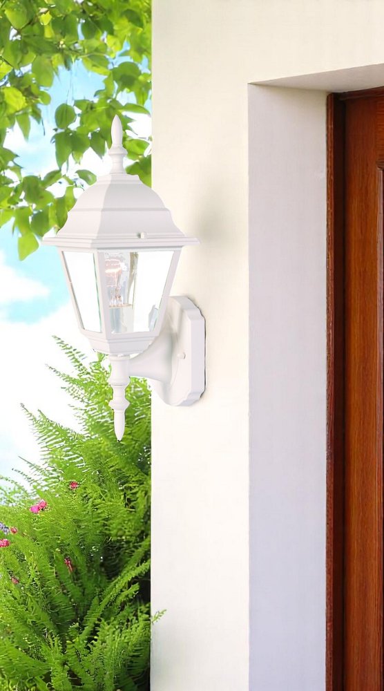 Distressed White Swing Arm Outdoor Wall Light