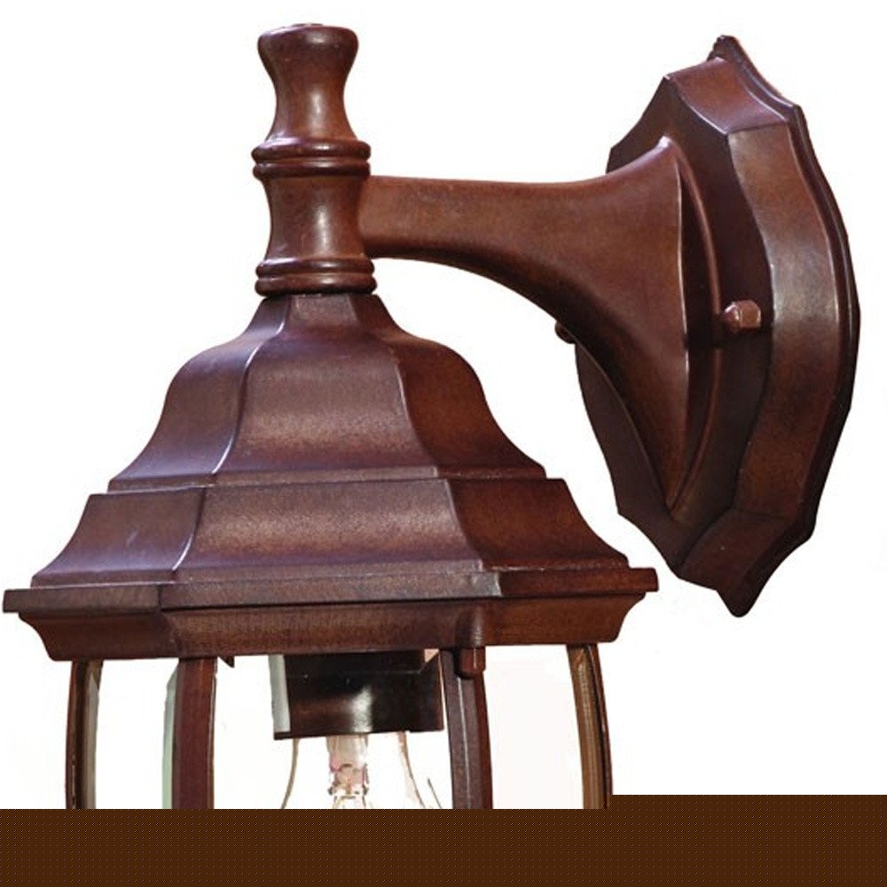 Dark Brown Hanging Globe Lantern Wall Light
