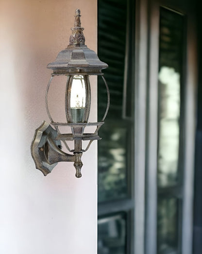Dark Brown Glass Globe Wall Light