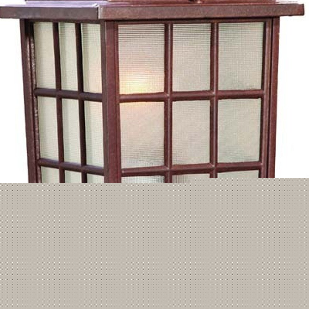 Dark Brown Window Pane Lantern Wall Sconce
