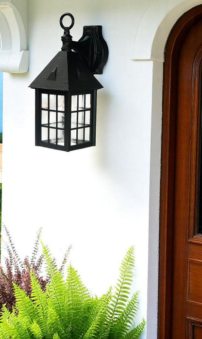 Matte Black House Shaped Wall Light