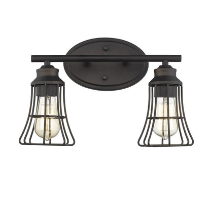 9" Bronze Metal Vanity Flush Mounted Sconce