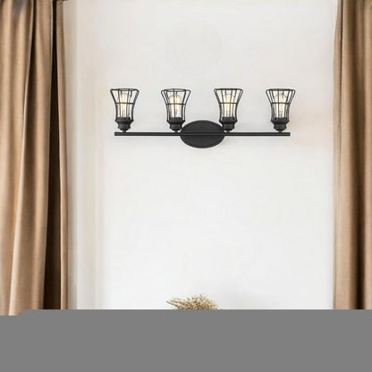 Piers 4-Light Matte Black Vanity