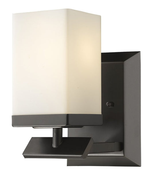 5" Black And White Metal Flush Mounted Sconce