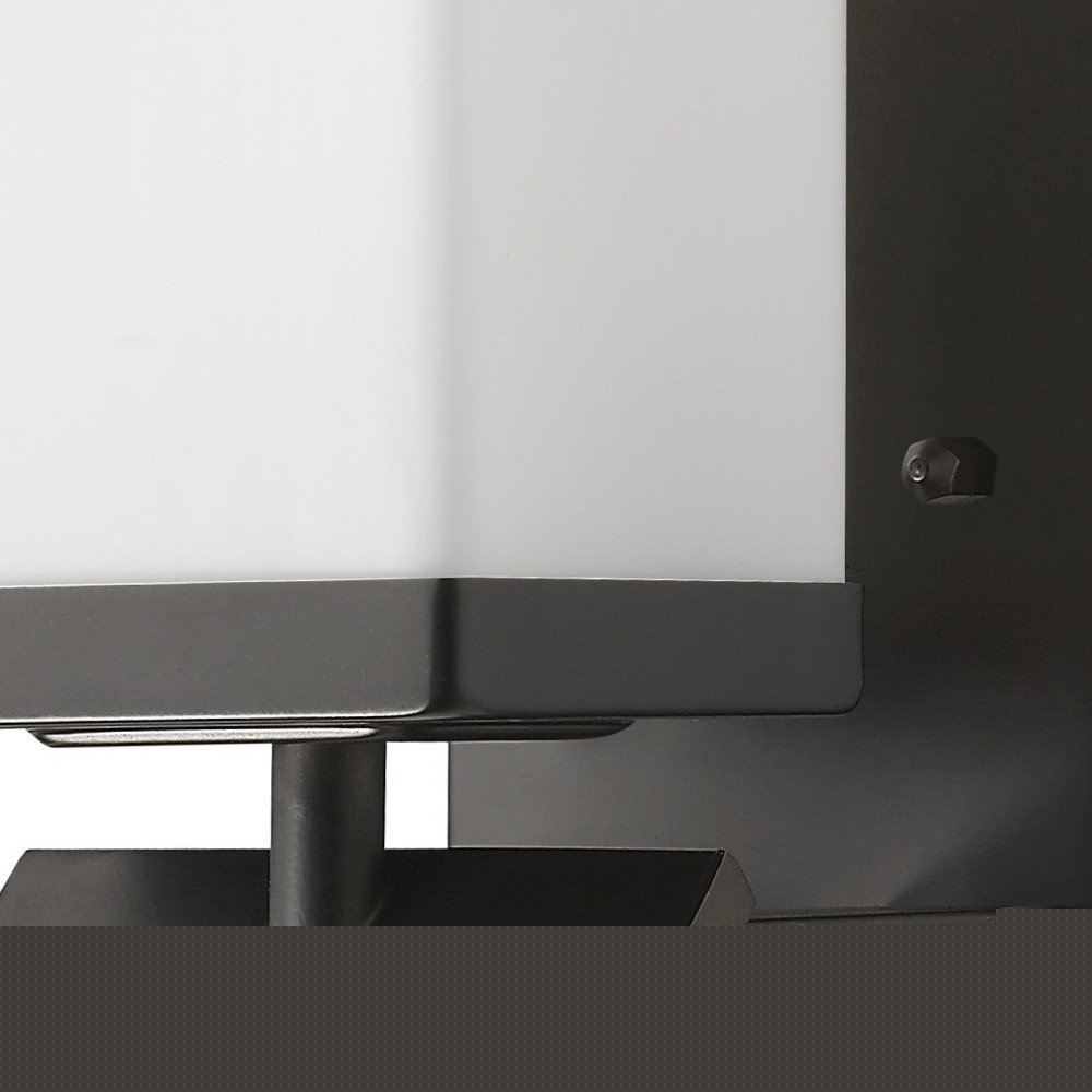 One Light Bronze Frosted Glass Wall Sconce