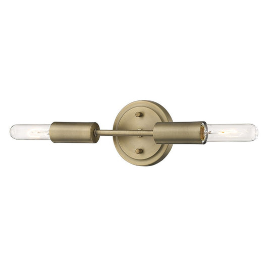 5" Gold Metal Vanity Flush Mounted Sconce