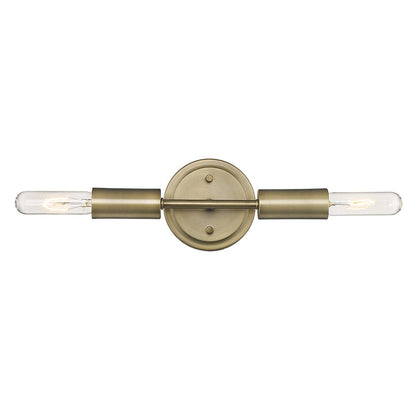 5" Gold Metal Vanity Flush Mounted Sconce