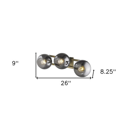 Lunette 3-Light Aged Brass Sconce