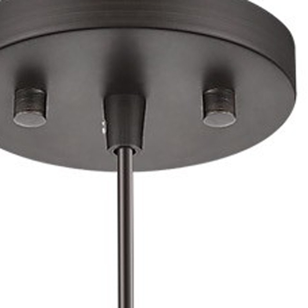 Bronze Pendant Hanging Light with Frosted Glass Shade